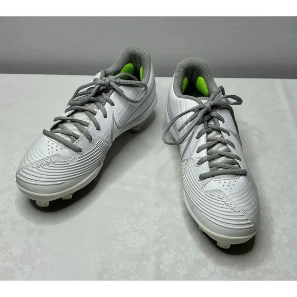 NIKE LUNARLON DRAGON PRO WOMEN'S SOFTBALL CLEATS WHITE GRAY SZ 7 - Picture 11 of 13